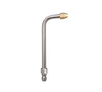 Hellery Lance de Lavage Voiture Rallonge Buse Jet Métal Épais et Embout Laiton Base Rapide 1/4 Pouce et Orientation Précise vers Difficiles Compatible, Buse Coudée À 90 Degrés, Version Courte 165mm