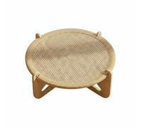 Hellery Lit pour Chat Hamac Chat Couchage Corbeille Griffoir Réversible Bois Sisal Flanelle Tapis Double-Face Hiver Été Structure Robuste Style Épuré Convient, L