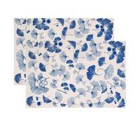 Hellery Lot 2 Feuilles Papier Transfert Sous-Émaillage, Décalcomanie Haute Température pour Porcelaine, Motifs Traditionnels Chinois, pour Projets DIY et Autocollants Émaillés, Feuilles de Ginkgo