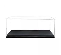 Hellery Lot 2 Vitrines Voiture Miniature 1/43 en Acrylique, Coffret Protection Empilable et Transparent, avec Base Noire, Boîte Anti-Poussière pour Modèles Réduits, Figurines Collection, 12x5,8x4,5 cm