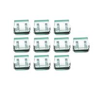 Hellery Lot de 10 Pinces Ourlet Invisibles pour Pantalon, Attaches Multi-Usages sans Couture, Fixation Intérieure pour Jeans, Costume et Rangement Câbles, Transparent, Vert