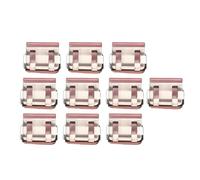 Hellery Lot de 10 Pinces Ourlet Invisibles pour Pantalon, Attaches Multi-Usages sans Couture, Fixation Intérieure pour Jeans, Costume et Rangement Câbles, Transparent, Rouge