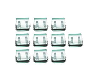 Hellery Lot de 10 Pinces Ourlet Invisibles pour Pantalon, Attaches Multi-Usages sans Couture, Fixation Intérieure pour Jeans, Costume et Rangement Câbles, Transparent, Vert