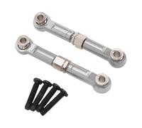 Hellery Lot de 2 Biellettes de Direction RC 1:14, Biellettes de Direction Réglables En Alliage D'aluminium, Biellettes de Traction, Biellettes de, Argent