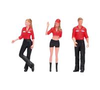Hellery Lot de 3 Figurines de Station-service, échelle 1:64, En Résine, Peintes avec Réalisme, pour La Décoration de Tables de Sable, Les Dioramas de Mode et, Rouge