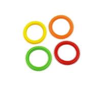 Hellery Lot de 4 Anneaux Sensoriels à Picots, Jouet Sensoriel, Masseur Flexible, Anneaux D'acupression Légers En PVC, Jouets Fidget pour Femmes et Hommes