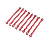Hellery Lot de 8 Biellettes de Châssis de Voiture RC, Remplacement de Pièces Légères et Performantes, Accessoires En Métal pour Modèle de Voiture RC 1:12 H12Y, Rouge