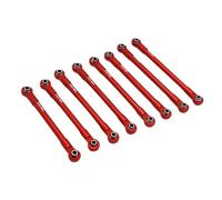 Hellery Lot de 8 Tiges de Liaison de Fixation pour Châssis de Voiture RC, Accessoire de Modification, Facile à Installer, Professionnel, Léger, En Aluminium 6, Rouge