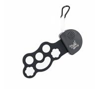 Hellery Mini Porte Clés Tambour Porte Clés Breloque Gadget Silicone Doux et Plastique Surface Confortable Tapis de Doigts pour Battements Clip Amovible Adapté aux Sacs Clés Bureau, Noir Et Blanc