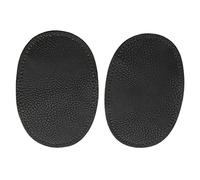 Hellery Paire de Patchs Pièces Ovale en Tissu de suède pour de Coude et Genou, Noir