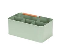 Hellery Panier à Outils de Jardin avec Poignée en Bois - Boîte de Rangement pour Outils de Jardinage - Idée Cadeau pour et Jardinières, Vert