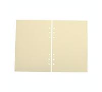 Hellery Paper Loose Leaf Papier Recharge Feuilles Cahier Carnet Notes Texture Lisse 100gsm Antibavure en Pâte de Bois Liaison 6 Trous Demi-lettre Ensemble 80, Beige, Recharge