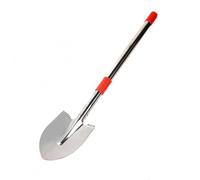 Hellery Pelle Télescopique Bêche Pelle de Terrasse Outil de Creusement en Acier Inoxydable Manche Extensible Structure Monobloc, Pelle Télescopique en Acier Inoxydable À Tête Pointue Blanche 1,3 M