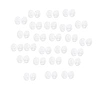 Hellery Plaquettes De Nez Rondes en Silicone pour Lunettes, 25 Paires - Transparent