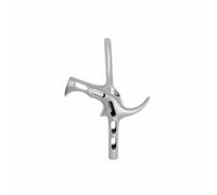 Hellery Poignée d'Escrime Foil Épée Manche de Grip Creuse Contournée Alliage Aluminium Magnésium Léger pour Contrôle Réactif Stable pour Entraînement, Argent, Enfant Main Droite S