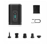 Hellery Pompe à Air Portable Pompe Électrique Mini Gonfleur Compresseur Aspirateur sans Fil Recharge USB C Débit Min Affichage Digital avec Buses Adaptée au, Array, Noir
