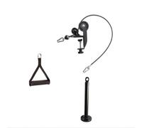 Hellery Poulie Table avec Serre-Joint Robuste Appareil D'entraînement Bras Portable Appareil Lutte s Bras pour Maison , Noir , Entraîneur D Avant-Bras + Câble en Acier + Tige De Plateau + Poignée