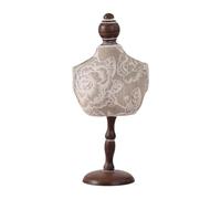 Hellery Présentoir à Bijoux, Buste, Mannequin, Collier Ras du Cou, Présentoir, Organisateur pour La Maison, La Famille, Les Amis, La Vente, La Chambre à Couch, 16x36cm avec Fleur