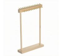 Hellery Présentoir Collier Bois Support Collier, 45cm, Support De Collier Court Double Rangée En Bois Massif De 45 Cm De Haut 24 Crochets