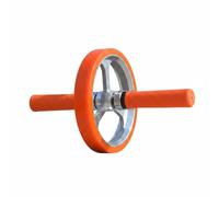 Hellery Roue Abdominale Double Roulement Poignées Texturées Roue Abdominale En PU Résistant à l'usure Rouleau Abdominal, Orange, Orange