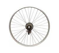 Hellery Roue Arrière de Bicyclette avec Jante, Roue Arrière 24x13/8 avec Roulement, Pignon Unique Et Frein À Rétropédalage