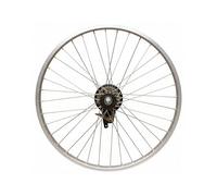 Hellery Roue Arrière de Bicyclette avec Jante, Roue Arrière 26x150/175 avec Roulement, Pignon Unique Et Frein À Rétropédalage