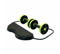 Hellery Roue de Musculation Abdominale Silencieuse Silencieux Rouleau Abdominal à 2 Roues avec Genouillère Rouleau d’entraînement des Abdos pour Maison, Vert, Vert Fluo