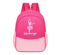 Hellery Sac à Dos de Danse Classique en Tissu Oxford pour Filles, Idéal pour Le Jazz et Halloween, Rose Rouge Rose