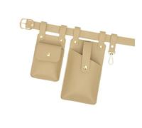 Hellery Sac à Hanche en Cuir PU Robuste Multifonctionnel pour Femmes Soft, Fashion Fanny Pack, Kaki