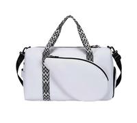 Hellery Sac de Sport Multifonction avec Compartiment Chaussures Rangement Raquette Duffle Fourre Tout Tissu Déperlant et Construction pour Protection Convient, Array, Blanc, 20L Et Moins