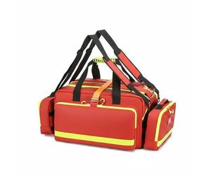 Hellery Sac de Triage Imperméable Sac de Respiration d'urgence Grande Capacité pour Secouristes, Ambulance, Array, Rouge avec Accents Jaune