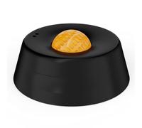 Hellery Slow Feed Bowl Gamelle Chien pour Léchage Gamelle Lente Glouton Design Bas pour Stabiliser et l'Alimentation Adaptée aux Pauses Repas Dressage Chiens, Noir Et Orange