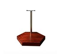 Hellery Socle pour Figurine d'Action Base Support Presentoir Bois Massif et Tige Métallique avec Plateau Supérieur pour Maintien Stable Convient à Étagère , Hexagonal