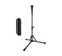 Hellery Support Entraînement Baseball T Stand Fonction Pliable Réglable Structure Fer Capuchon Caoutchouc Pied Trépied Application pour Entraînement Frappes, Poteau Intégré Pliable
