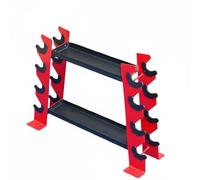 Hellery Support Haltères Porte Poids Étagère Haltères Rack Kettlebells Construction Stable en Acier avec Alvéoles pour un aux et, Rouge, Étagère À Haltères Dentelée, Modèle Phare