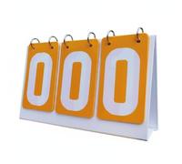 Hellery Tableau de Score Étanche Tableau Score Compteur Marqueur Compte Points avec Chiffres Blancs Très Lisibles et Structure Pliable Légère pour Transport, Jaune