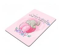 Hellery Tapis de Jeu d'Enfant Tapis de Jeu Tapis, Tapis De Sol Rose Avec Éléphant Et Inscription Happy Valentine, 190cm 135cm 10mm, Avec Sac De Rangement Et 2 Attaches
