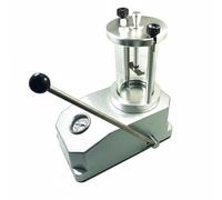 Hellery Testeur d'Étanchéité de Montre Testeur de Pression Outil de Réparation Appareil de Détection Contrôle de Fuites Pompe Manuelle avec Manomètre en Acier, Argent