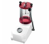 Hellery Testeur d'Étanchéité de Montre Testeur de Pression Outil de Réparation Appareil de Détection Contrôle de Fuites Pompe Manuelle avec Manomètre en Acier, Rouge + Blanc