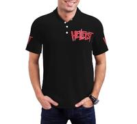 Hellfest-Music Polo Homme - Polo Shirt Rock Métal, Haut Décontracté Col Classique, T-Shirt Polo Festival Musique, Cadeau Fans de Rock et Heavy Metal Small