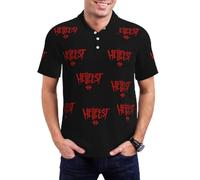 Hellfest-Music Polo Homme - Polo Shirt Rock Métal, Haut Décontracté Col Classique, T-Shirt Polo Festival Musique, Cadeau Fans de Rock et Heavy Metal 3X-Large
