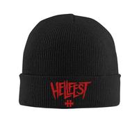 Hellfest Out of Bounds 2025 Warm Slouchy Beanie pour Hommes Femmes Crâne Chapeau Tricoté Cap Rock Music Festival Bonnet Bonnet Chapeau Tricoté