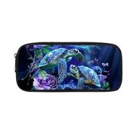 HELLHERO Trousse à crayons pour enfants, garçons et filles, 1 tortue de mer, Pochette à monnaie
