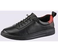 Helline Baskets cuir nappa de vache - - noir-rouge NOIR-ROUGE 37