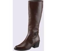 Helline Bottes cuir nappa de vache - - marron foncé MARRON FONCÉ 36