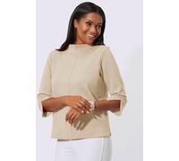 Helline T-shirt à col montant 50% modal - - sable SABLE 38