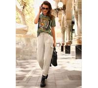 Helline T-shirt viscose - - kaki-marron imprimé KAKI-MARRON IMPRIMÉ 54