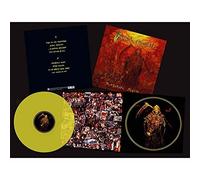 HELLISH CROSSFIRE-BLOODRUST SCYTHE PISS YELLOW VINYL LYRIC SHEET VINYL LP NEUF