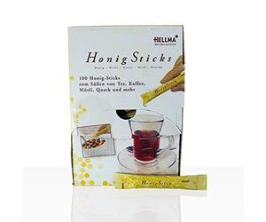 Hellma Honig Bâtons Miel de Fleur Idéal pour Thé, Café Et Céréales 100 Pièces