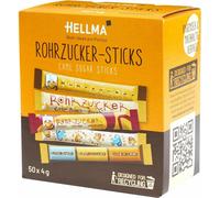 Hellma Rohrzucker-Sticks, Portionszucker, Gastro Feinzucker, 50 Portionen je 4 g